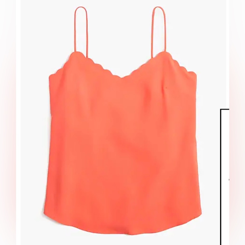 J. Crew Factory Scalloped Cami Top - Neon Rose